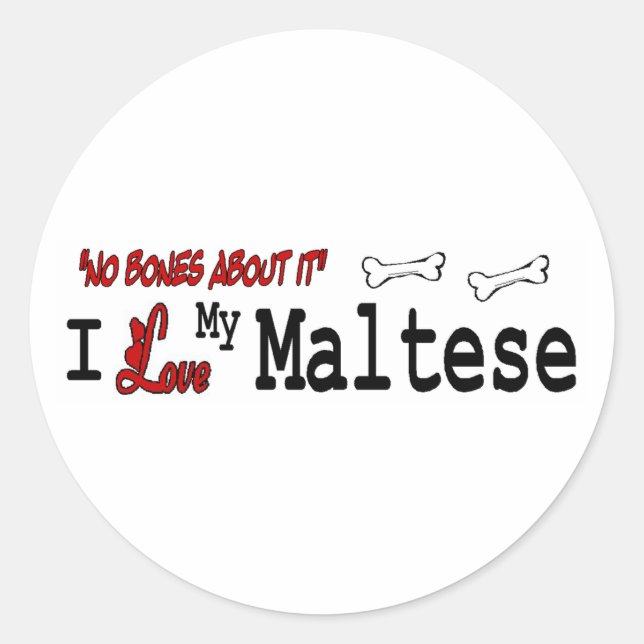 Adesivo Maltês (I Love) Sticker (Frente)