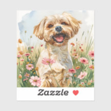 Maltese Watercolor Sticker