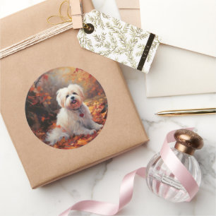 Adesivo Malti Tzu no outono Folhas caem inspiração