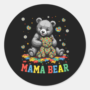 Adesivo Mama Bear Autismo Mamãe Avó Autismo Sensibilização