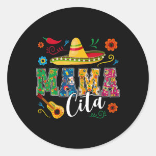Adesivo Mama Cita Cinco De Mayo Sombrero Mexicano De Guita