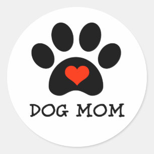 Adesivo Mamã do cão de Pawprint