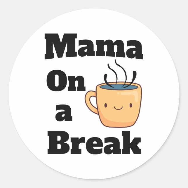 Adesivo Mama em um presente de Dia de as mães de café (Frente)