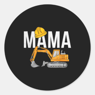 Adesivo Mama escavadeira construção família combinação mãe