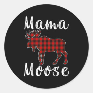 Adesivo Mama Moose Família de Natal Pijama Vermelho & Pret