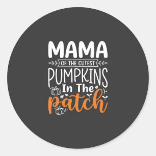 Adesivo Mama Pumpkins Patch Design de Halloween_1
