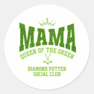 Adesivo MAMA RAINHA DO VERDE DE GOLFE FEMININO Personalizá