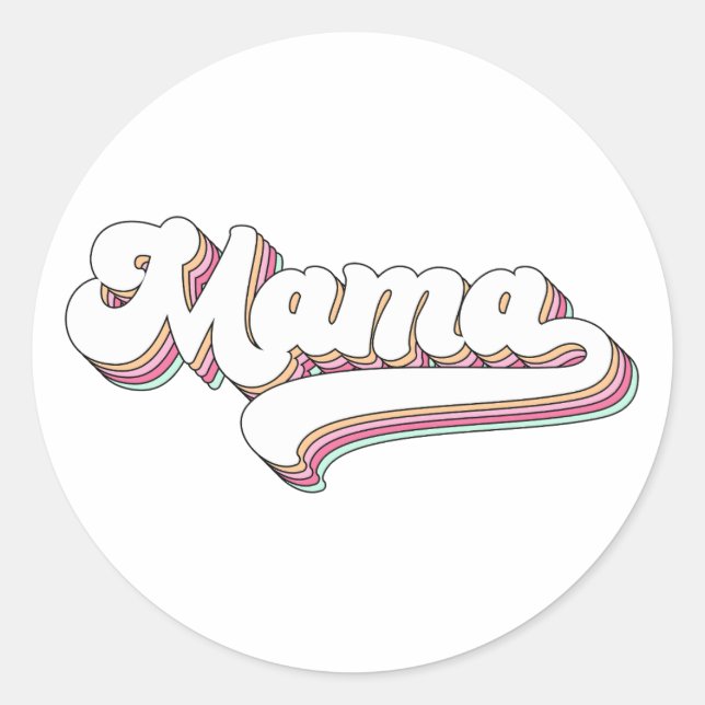 Adesivo Mama Retrô (Frente)