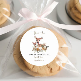 Adesivo mama veado e chá de fraldas de veado.