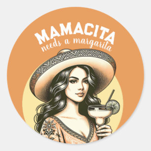 Adesivo Mamacita Precisa De Uma Vintage Margarita