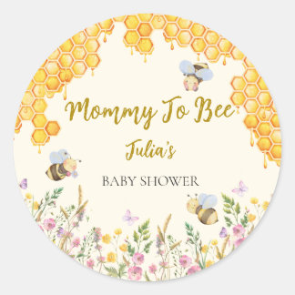 Adesivo Mamãe Abelhinha Fofa Abelha Floral Chás de Bebê