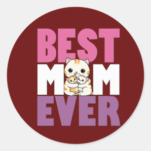 Adesivo Mamãe ama presente de Dia de as mães para o melhor
