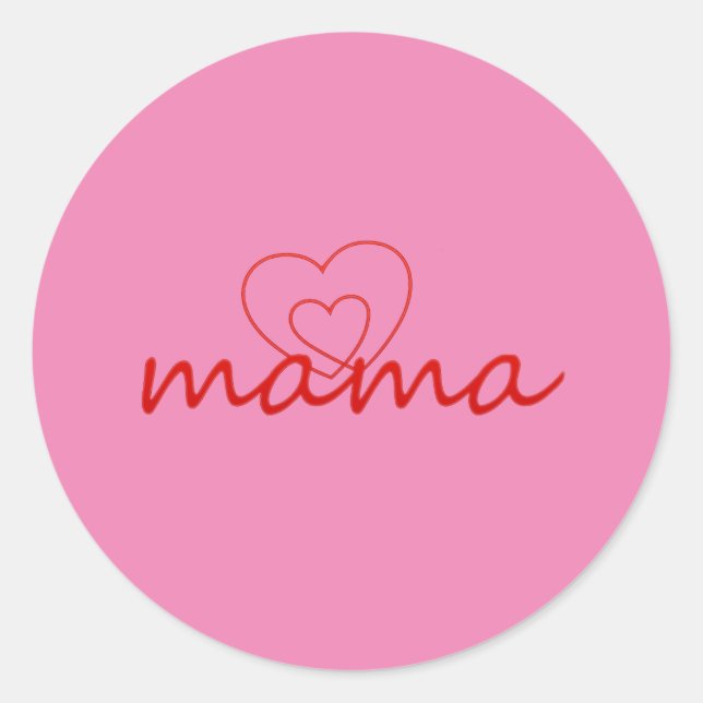 Adesivo Mamãe ama presente de Dia de as mães para o melhor (Frente)