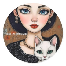 Mamãe amorosa de gato fofo e adorável