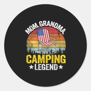 Adesivo Mamãe avó lenda de acampamento bandeira americana