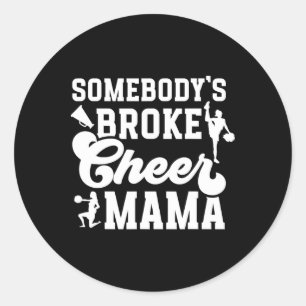 Adesivo Mamãe Cheerleader Quebrada Alegre Mãe De Uma Cheer
