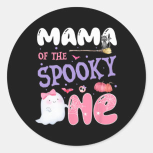 Adesivo Mamãe De Um primeiro aniversario Rosa De Halloween