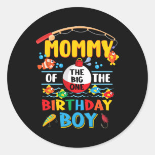 Adesivo Mamãe do Grande Um Pescaria 1º Aniversário Ofishal