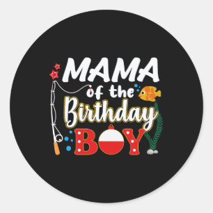 Adesivo Mamãe Do Menino De Aniversário Família De Pesca Co