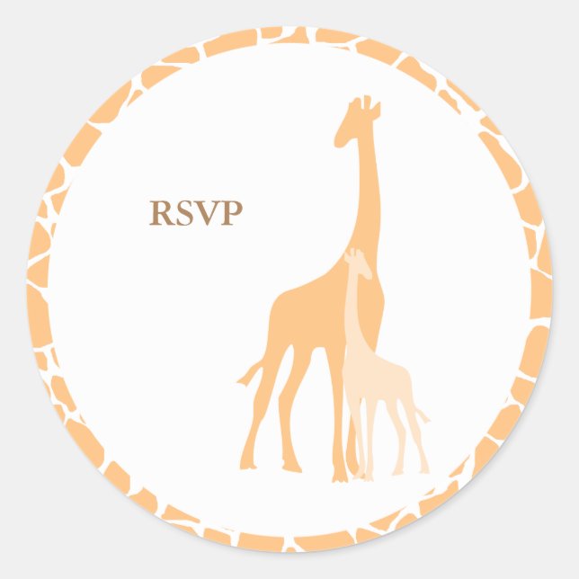 Adesivo Mamãe e Baby Giraffe Stickers (Frente)