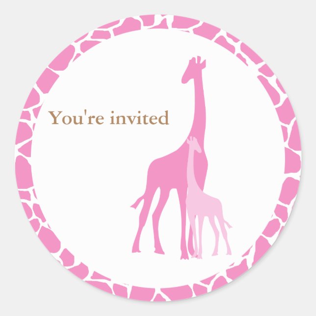 Adesivo Mamãe e Baby Giraffe Stickers (Frente)