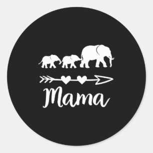 Adesivo Mamãe elefante 2 bebês filhos mãe de dois adorável