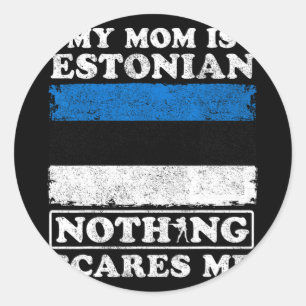 Adesivo Mamãe está estoniana não me assusta, mãe estoniana