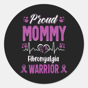 Adesivo Mamãe Fibromialgia Guerreiro Fita Roxo