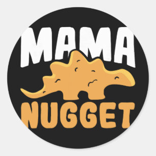 Adesivo Mamãe Frango Dinossauro Nugget Mulheres Dino Nugge