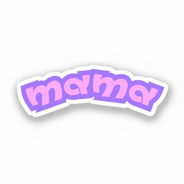 Adesivo Mamãe | Mãe Rosa Nova Mãe Mamãe (Frente)