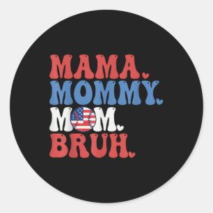 Adesivo Mamãe Mamãe Mãe Bruh Baseball Mãe Engraçado 4 De J