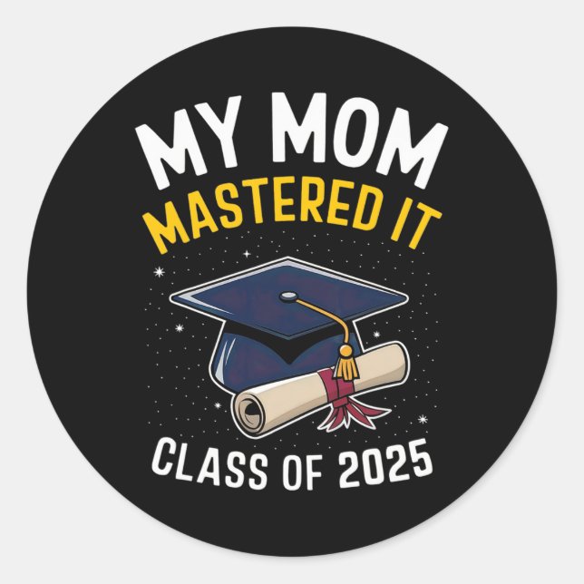 Adesivo Mamãe Mastered It Mestrado Graus Cl De 2025 Master (Frente)