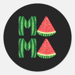Adesivo Mamãe melancia feminina fofa vintage verão fruta