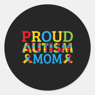 Adesivo Mamãe Orgulhosa Veste Peças Quebra-cabeça de Color