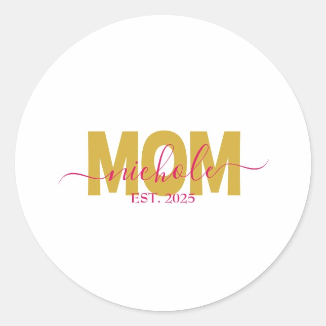 ADESIVO MAMÃE PERSONALIZADA EM ESPERA (Frente)