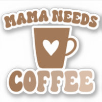 Mamãe Precisa De Café Brown Retro Mug