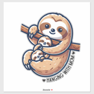 Adesivo Mamãe relaxada com bebês