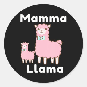Adesivo Mamãe Rosa Bonita Llama Novelty Funny Llama