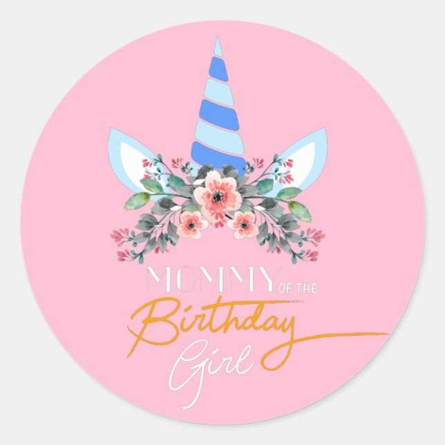 Adesivo Mamãe Unicorn (Frente)