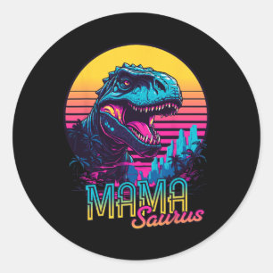 Adesivo Mamasauro Engraçado Dinossauro Mama Saurus Trex Mã