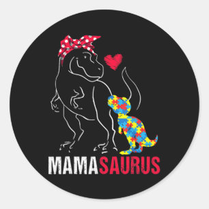 Adesivo Mamasauro T Rex Dinossaur Mama Saurus Autism Aware