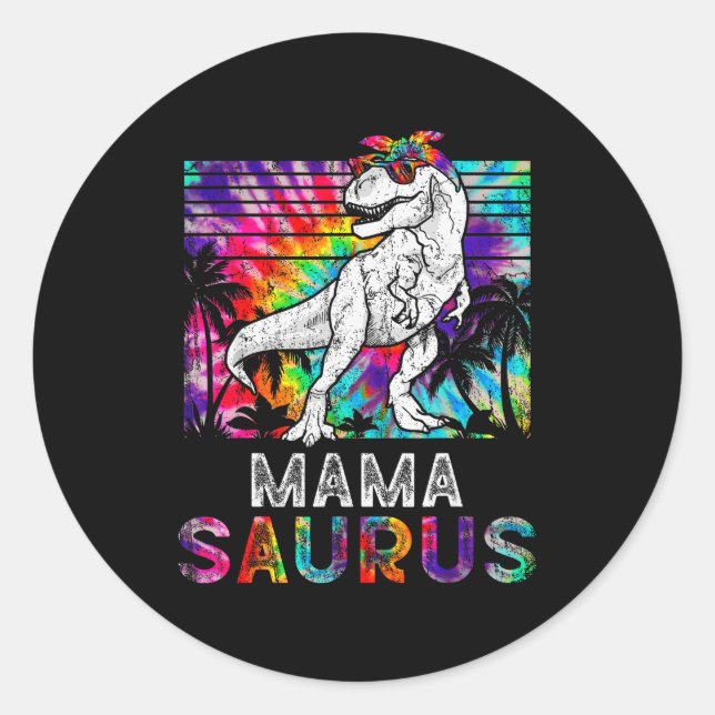 Adesivo Mamasaurus Dinosaur Mama Saurus Family Matching Ti (Frente)