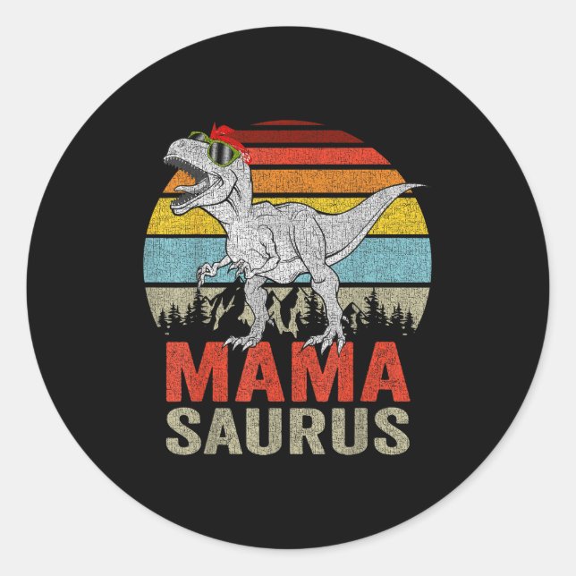 Adesivo Mamasaurus Dinosaur Mama Saurus T Rex Funny Family (Frente)