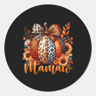 Adesivo Mamaw Ação de Graças Pumpkin Pumpkin Sunflower Coq