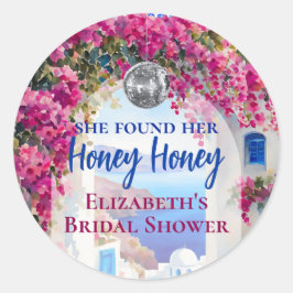 Adesivo Mamma Mia Grega Disco Ball Blue Azulejos Obrigado