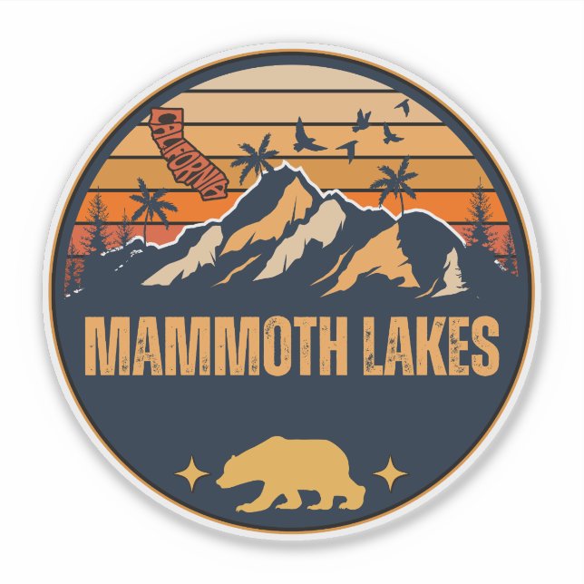 Adesivo Mammoth Lakes, Califórnia (Frente)