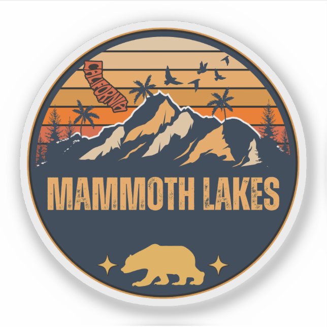 Adesivo Mammoth Lakes, Califórnia (Frente)