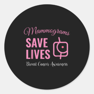 Adesivo Mamografias salvam vidas Sensibilização ao Cancer