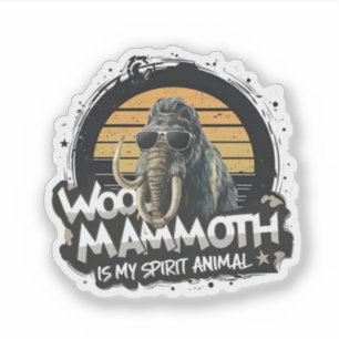 Adesivo Mamute Woo é Meu Animal de Estimação Arte