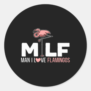 Adesivo Man I Love Flamingos Bird Lover Summer Flamingo